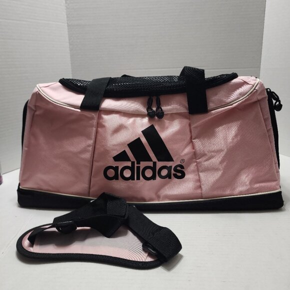 New Adidas Duffle Bag with Shoe Compartment - Pink with Black - Picture 1 of 11